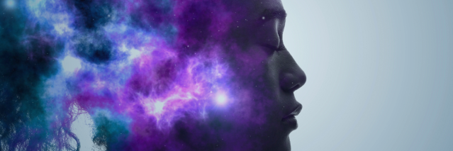 AI (Artificial Intelligence) concept. Deep learning. Mindfulness. Psychology.