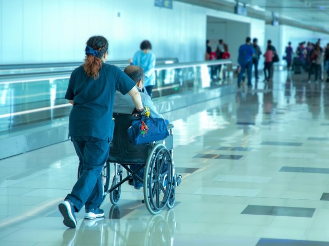 Nurse at airport